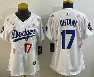 Womens Los Angeles Dodgers #17 Shohei Ohtani White 2025 Tokyo Series Limited Jersey->mlb womens jerseys->MLB Jersey